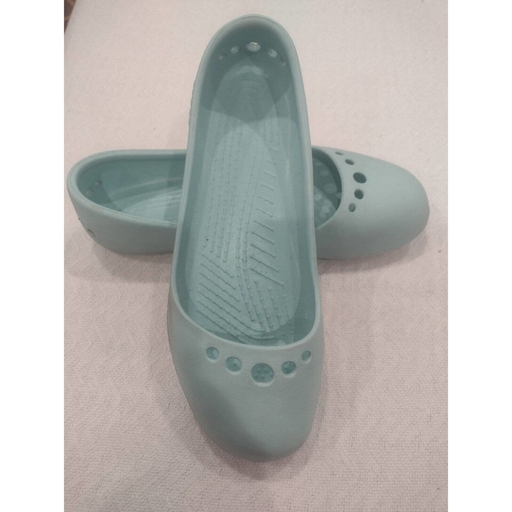 Crocs Womens Size 7 Light Baby Blue Prima Ballet Flats